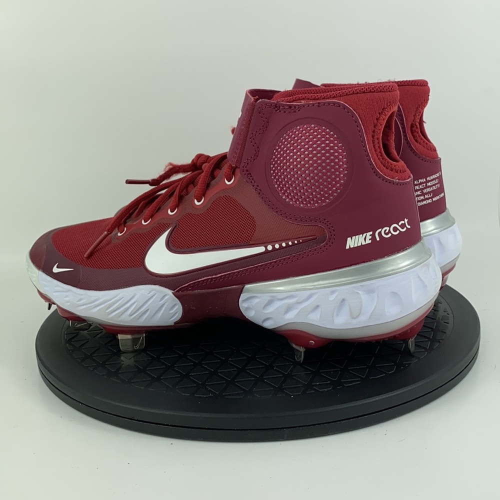 Nike Alpha Huarache Elite 3 Mid Baseball Cleats Maroon CK0745-601 Men's Size 7 - Picture 7 of 14